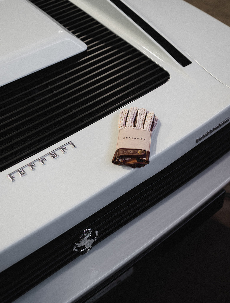 Knit Leather Riding Gloves
