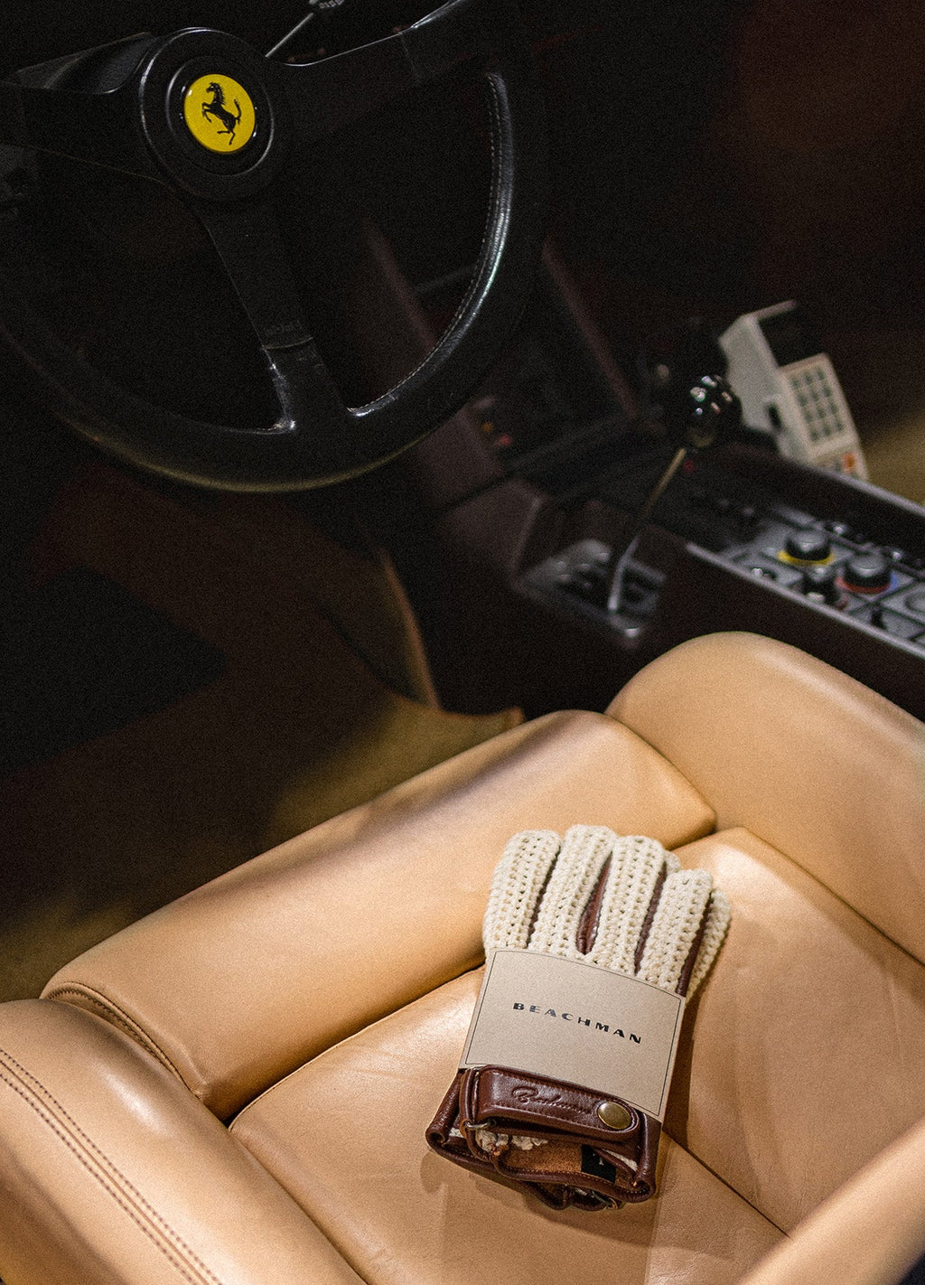 Knit Leather Riding Gloves