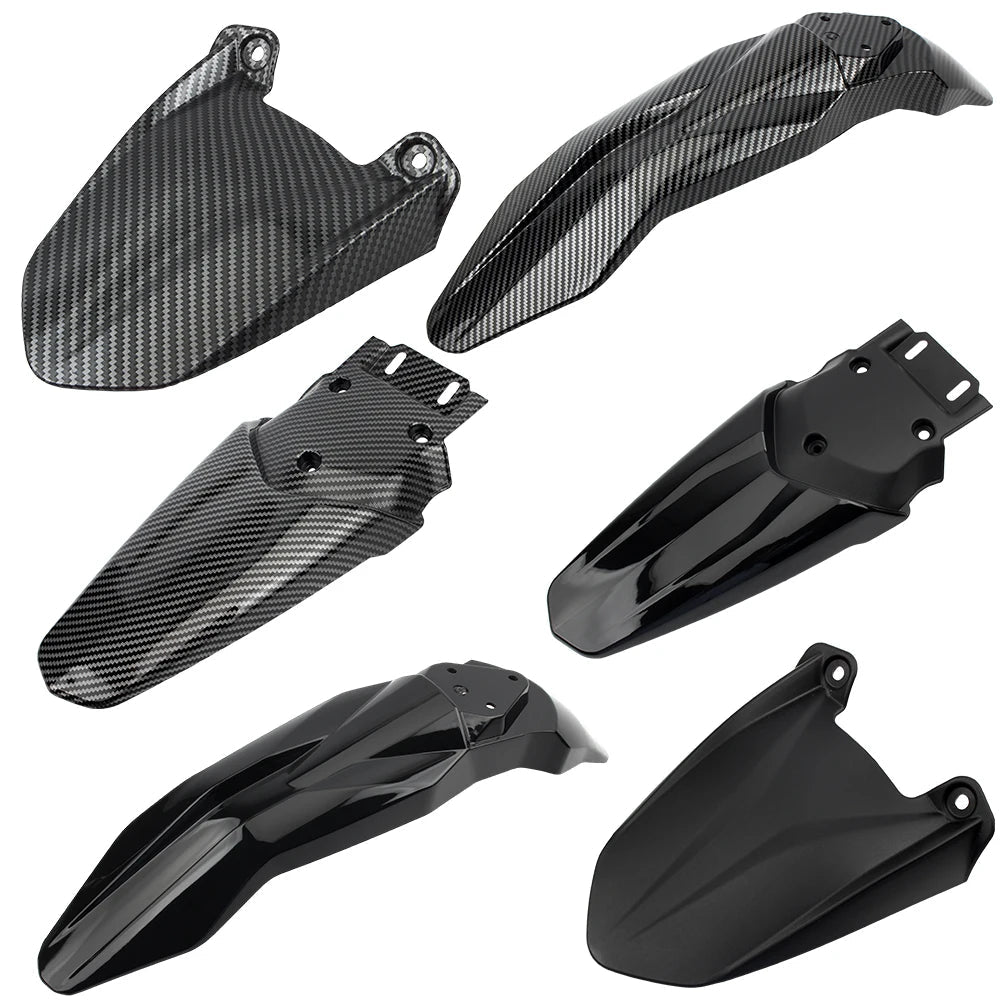 Front & Rear Fender Mudguard Set for Talaria MX3 MX4 – Carbon Fiber Style Wheel Splash Guard